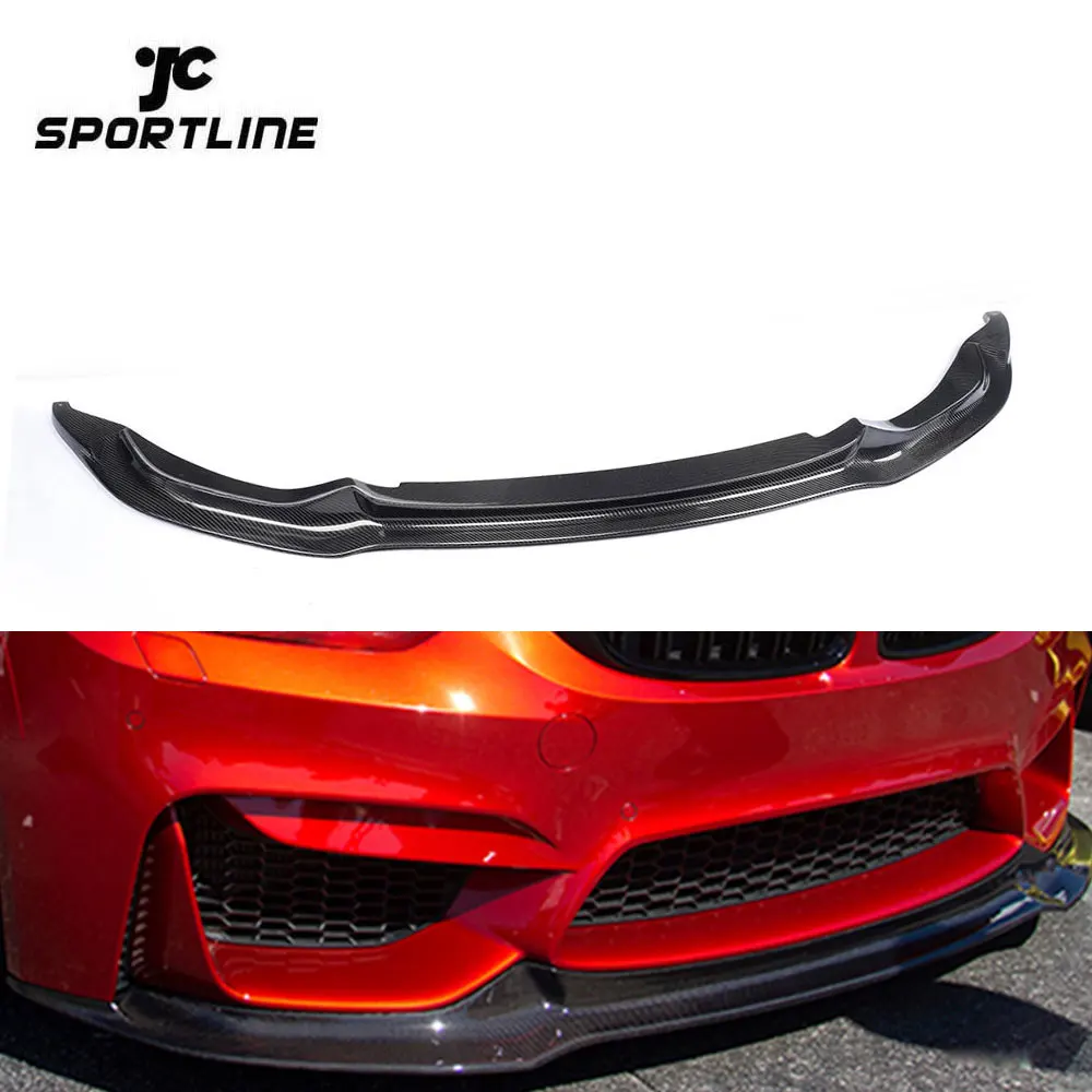 Vスタイル M4 M3 カーボンファイバー製 自動車フロントリップ