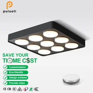 PULUOTI Custom 81W Adjustable LED Light Modern Anti-Glare GX53 Downlight for Home Office Surface Mounted Warm White 4000K Color