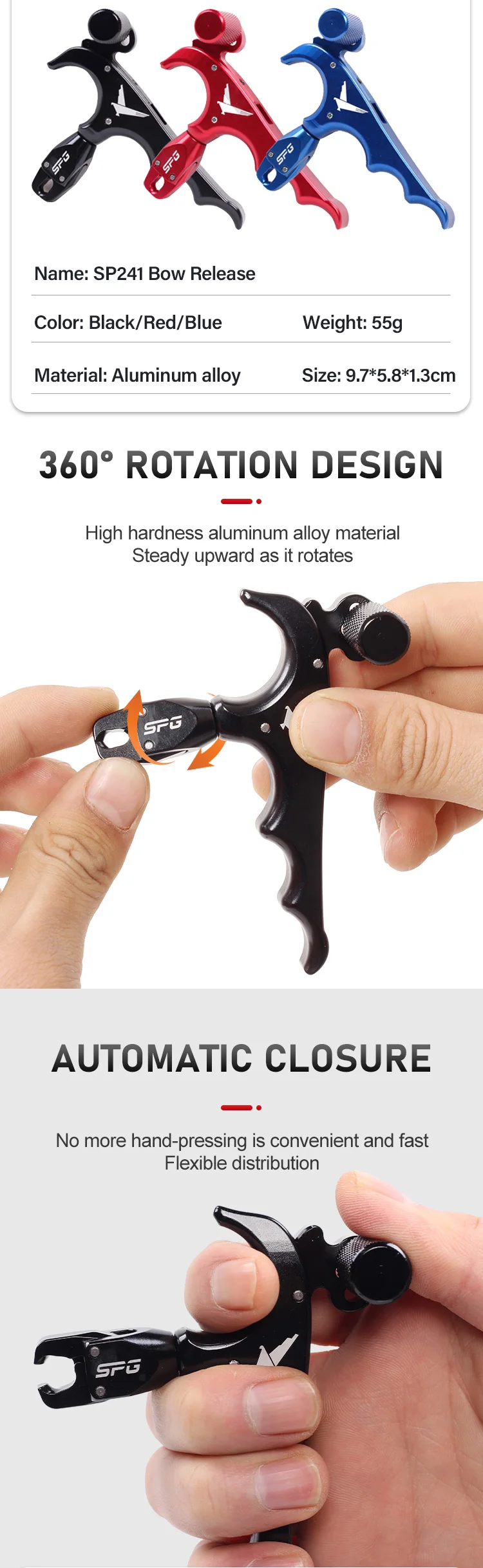 Spg Compound Bow Release Aid Archery Accessories Kit Professional