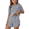 Navy Blue White Striped