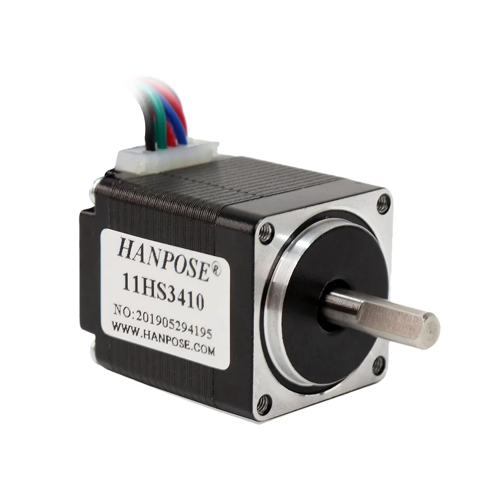 Hanpose 28 Silnik krokowy 11hs3410 1,0a 0,1nm 12v 1,8 stopnia 4-przewodowy do CNC, frezowania i drukarek 3D Silnik krokowy Nema11