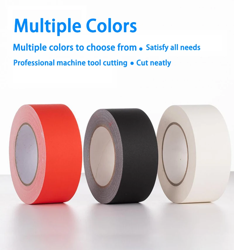 Manufacturers Customized Thickened Black Matte Fabric Gaffer Tape For