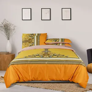 Luxury Modern European Style Bed Sheet 3D Bedding Set Duvet Covers Winter 100% Cotton Fabric for Bedsheet King Size