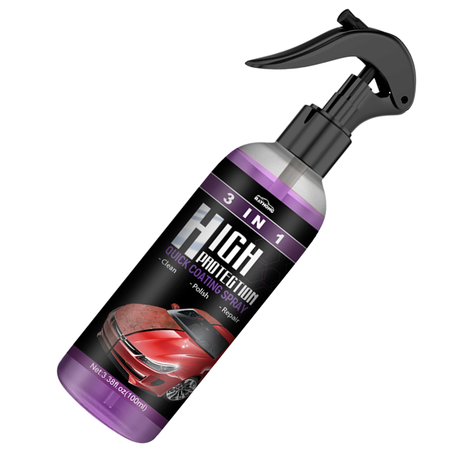 Spray Hydrophobe 3-en-1 Pour Voiture - Effet Perle D'Eau, Brillant Et Protection - Pour Carrosserie, Vitres, Jantes - 7