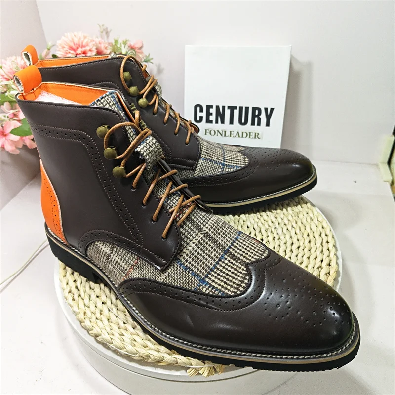 MB ULTIMATE FABRIC LEATHER HEEL BOOTS