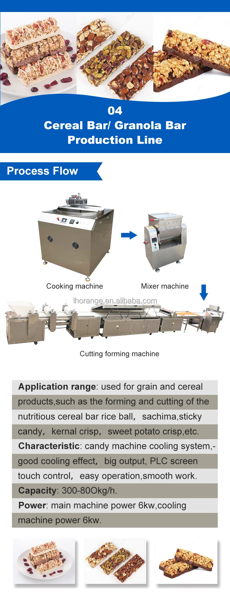 Сертифицированная CE линия по производству батончиков для снэков, машина для производства хлопьев и белков