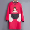 Little girl's red and black pocket