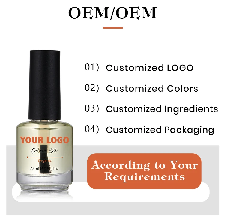 7.5ml Easy To Aborbtion Cuticle Oil Nourishing Organic Repair Nail
