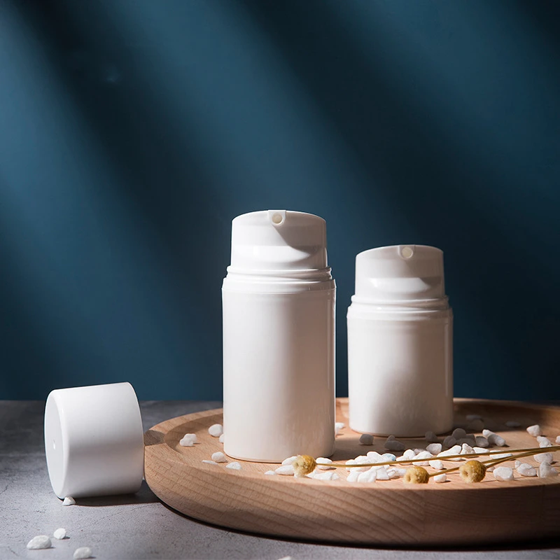 30ml 50ml 80ml 100ml 120ml White Moisturizer Cosmetic Vacuum Packaging Airless Pump Emulsion Bottle With Cap for Makeup