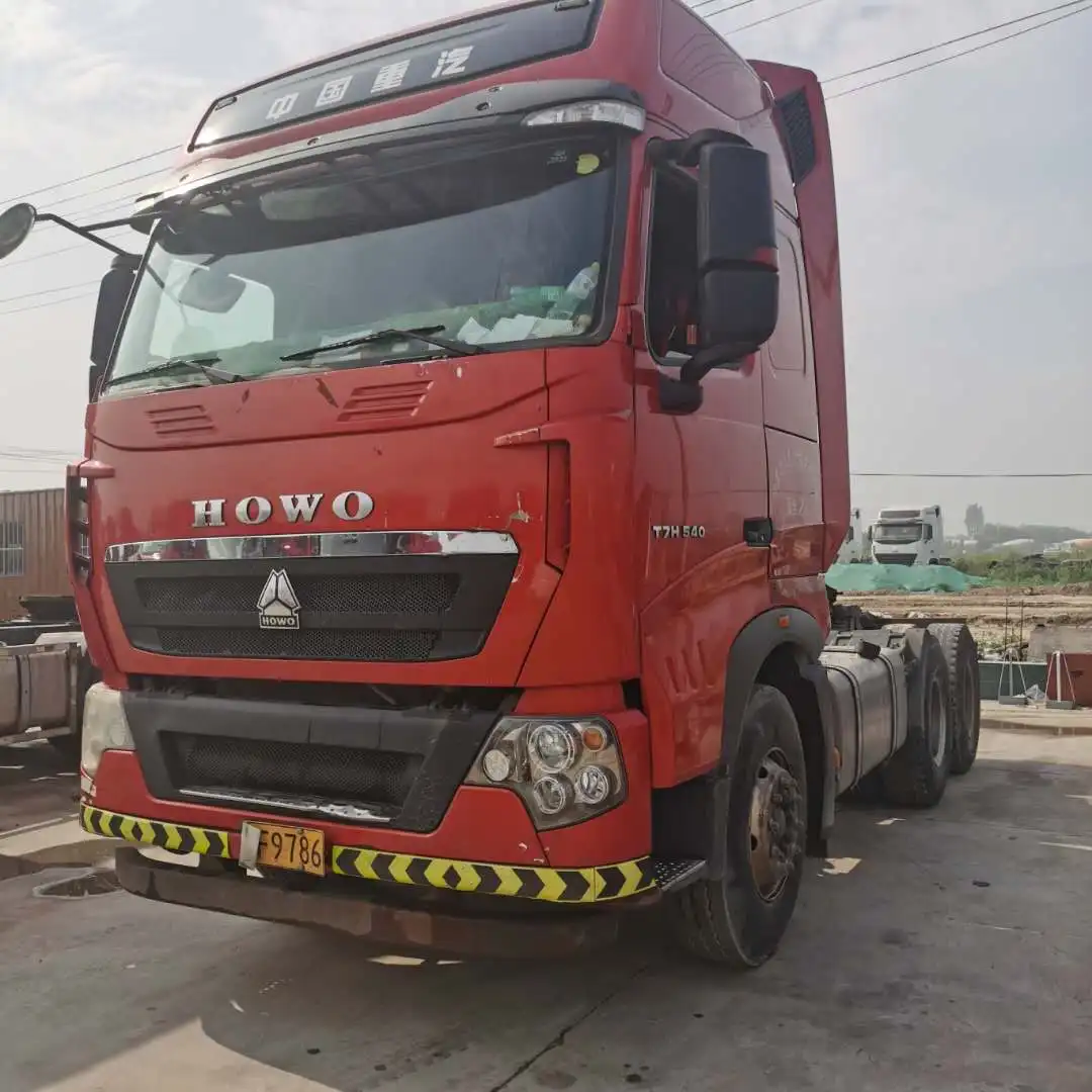 Used Sinotruk Howo T7 Tractor Head Truck 6x4 Second Hand Trailer Diesel ...