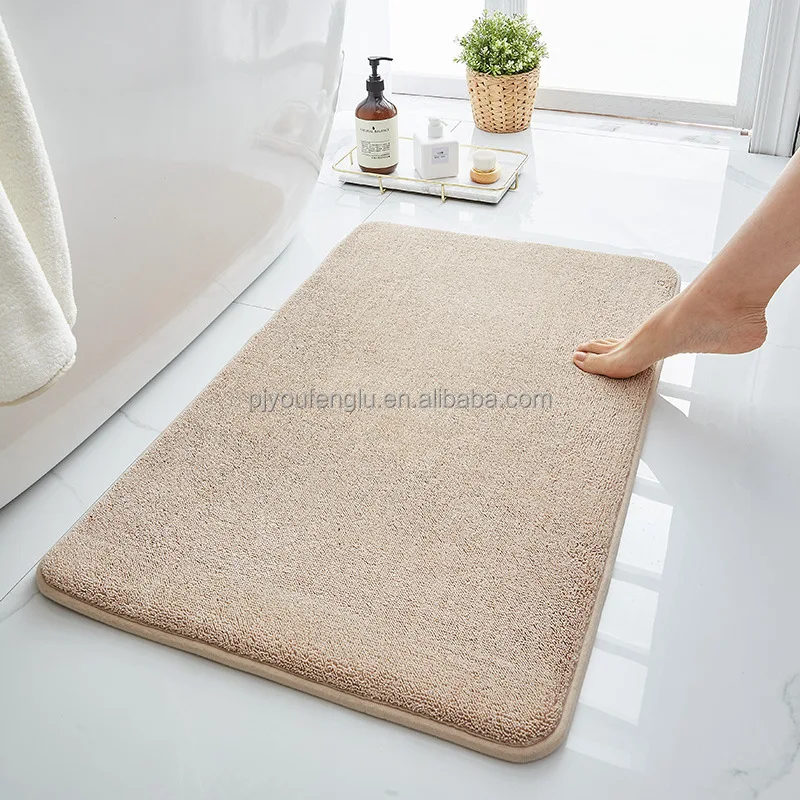  latest design 100% Polyester microfiber bath mat anti slip customized Floor Mat Wholesale