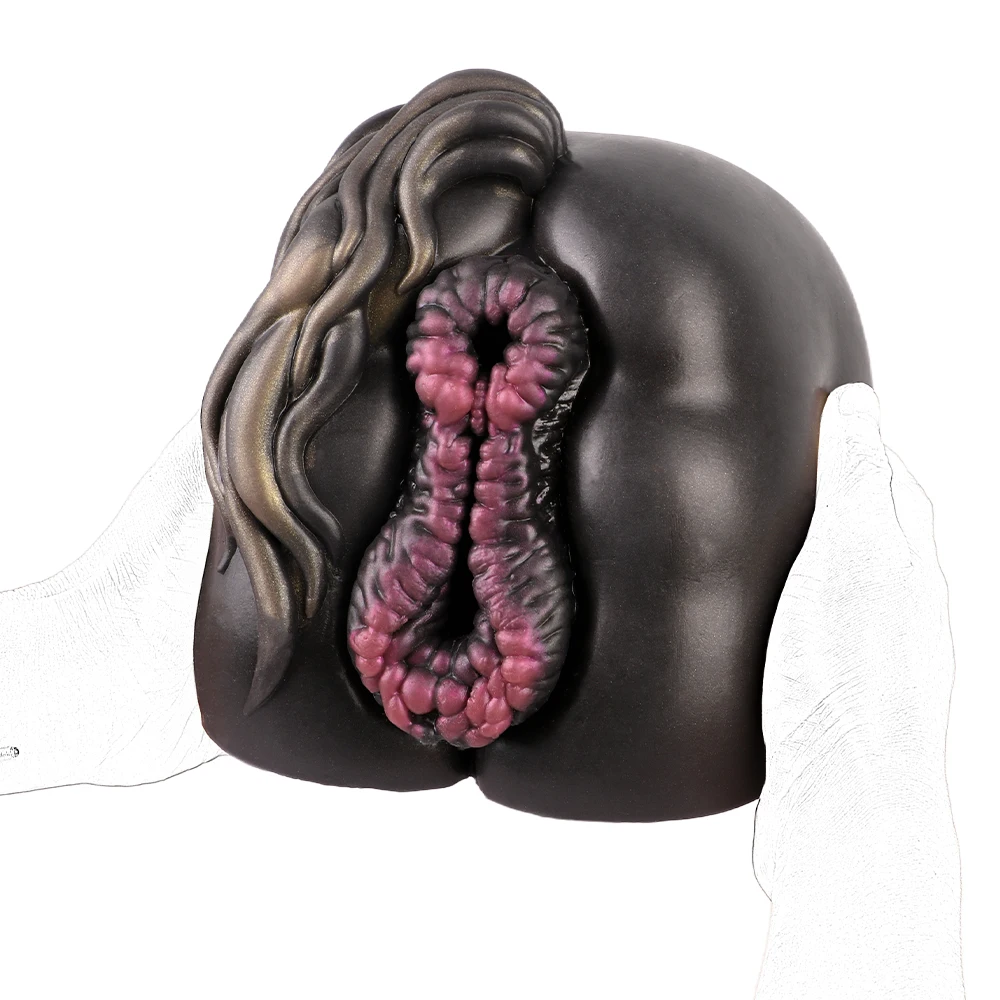 GEEBA Silicone Half Doll Animal Buttock Male Masturbator Fantasy Pocket Pussy Horse Vagina Anal Butt for Men Masturbate Sex Toys