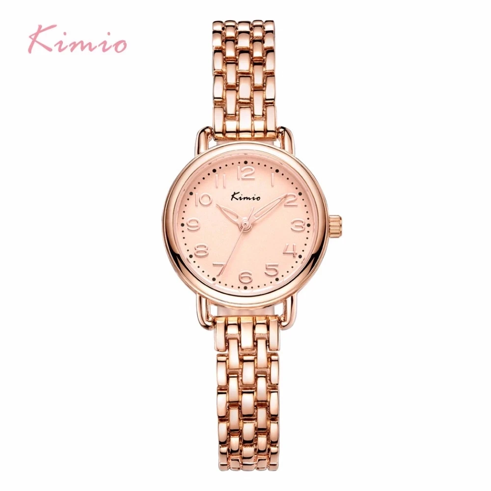 KIMIO Brand Women Luxury Crystal Unique Dial Watch Rose Gold Hollow  Bracelet Dress Watches Ladies Diamond Rhinestone Wristwatch - AliExpress