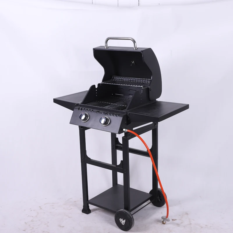 product oem odm 2 burners large natural trolley gas bbq grill propane gas barbecue grill for outdoor-2