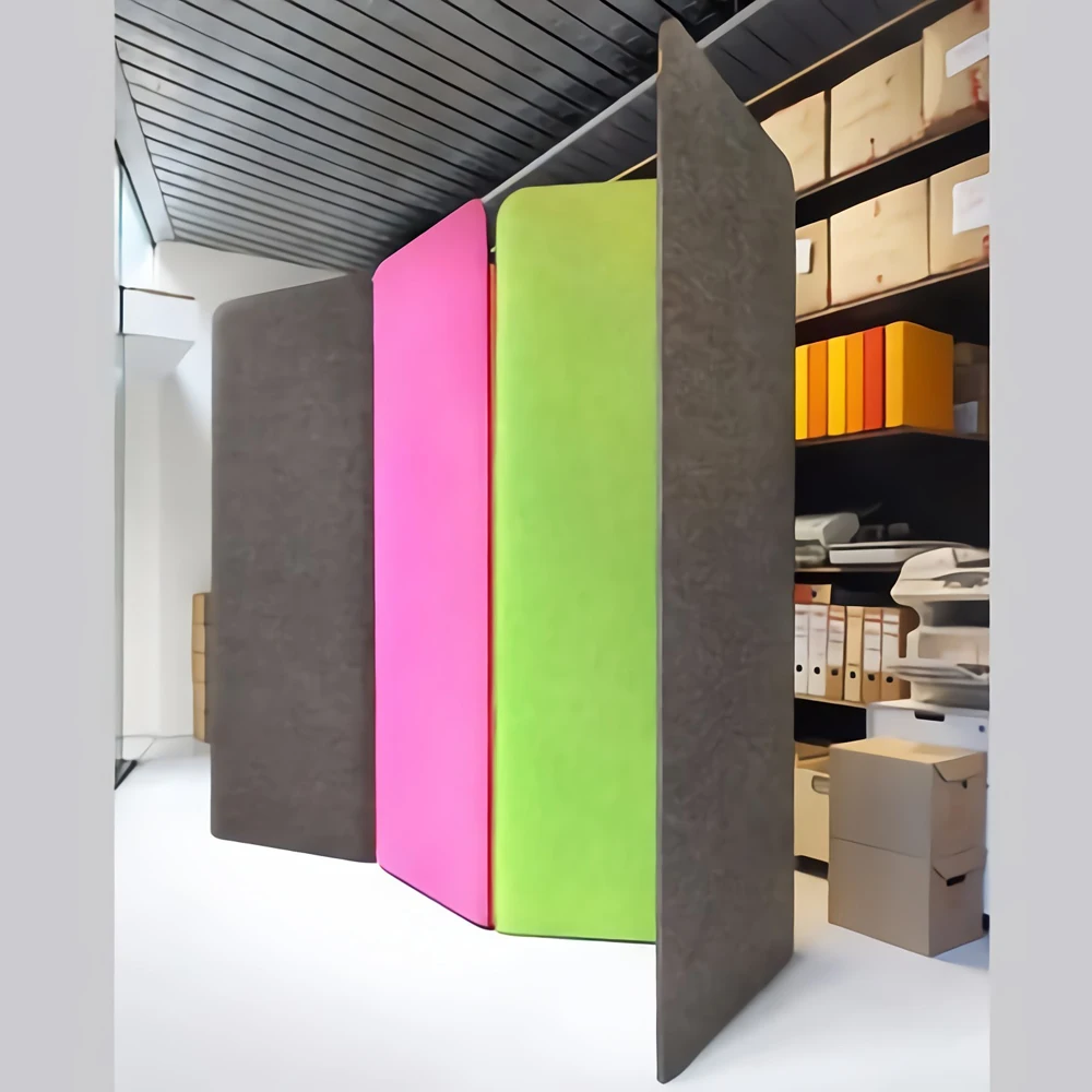 Acoustic Free Standing 3 Panel Partition Office Acoustic Movable Wall Partition Sound Proof Wall Panels Acoustic Room Dividers