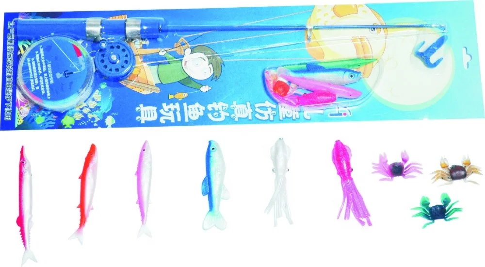 Source Factory Direct Wholesale Kids Magnet Fishing Rod Toys Patented Product Environment  Friendly Plastic Fishing Rod Toys