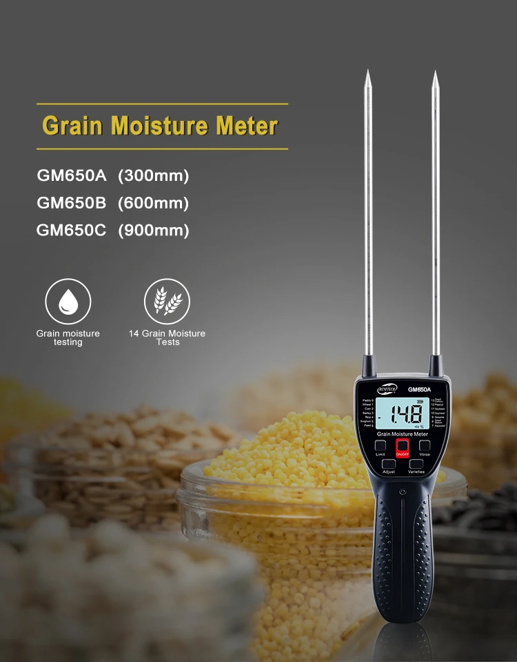 Digital Grain Moisture Meter Hygrometer Use For Rice Bean Peanut Grain