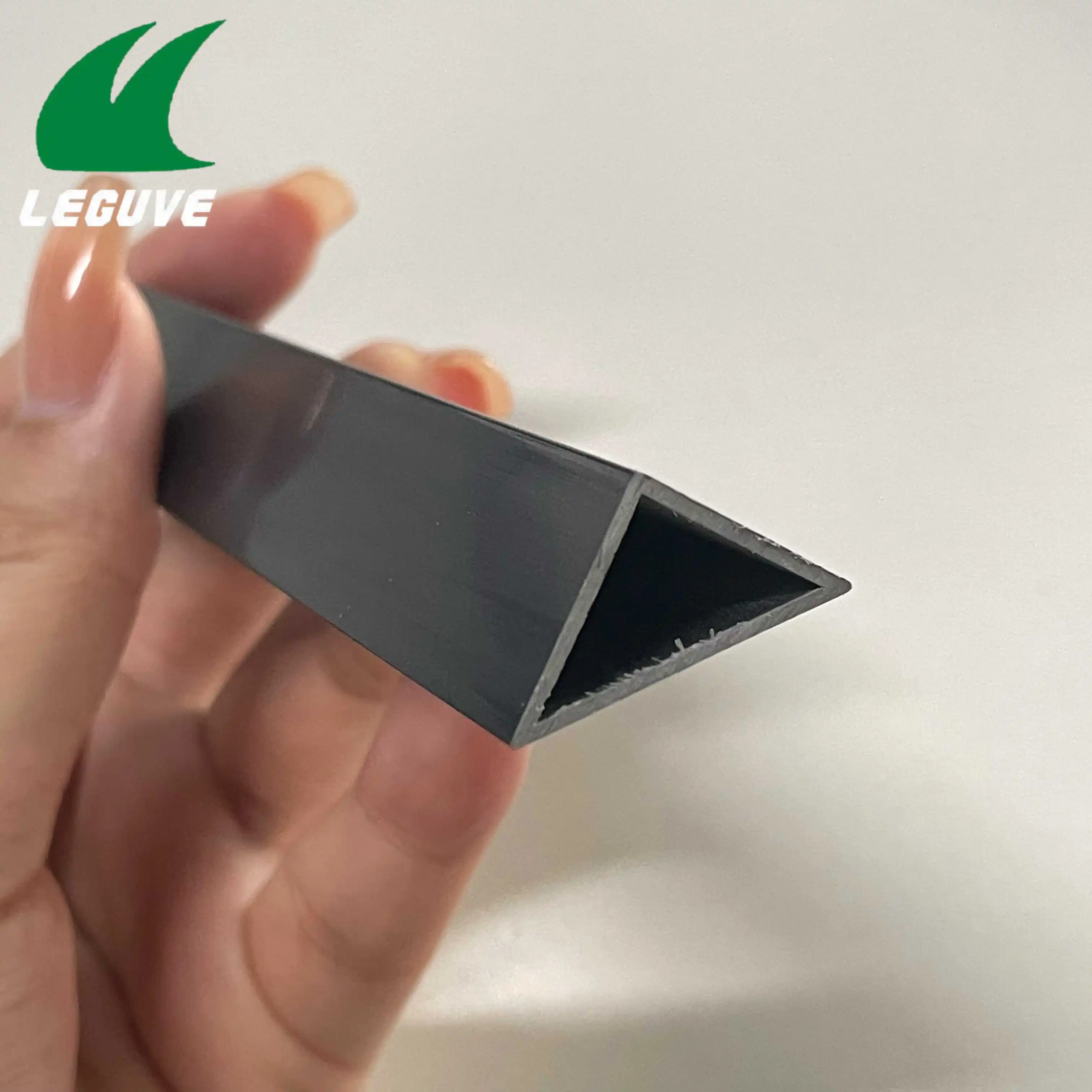 Leguwe Length Customization PVC Triangle Tube Corner Protection Strip Plastic Profiles Product