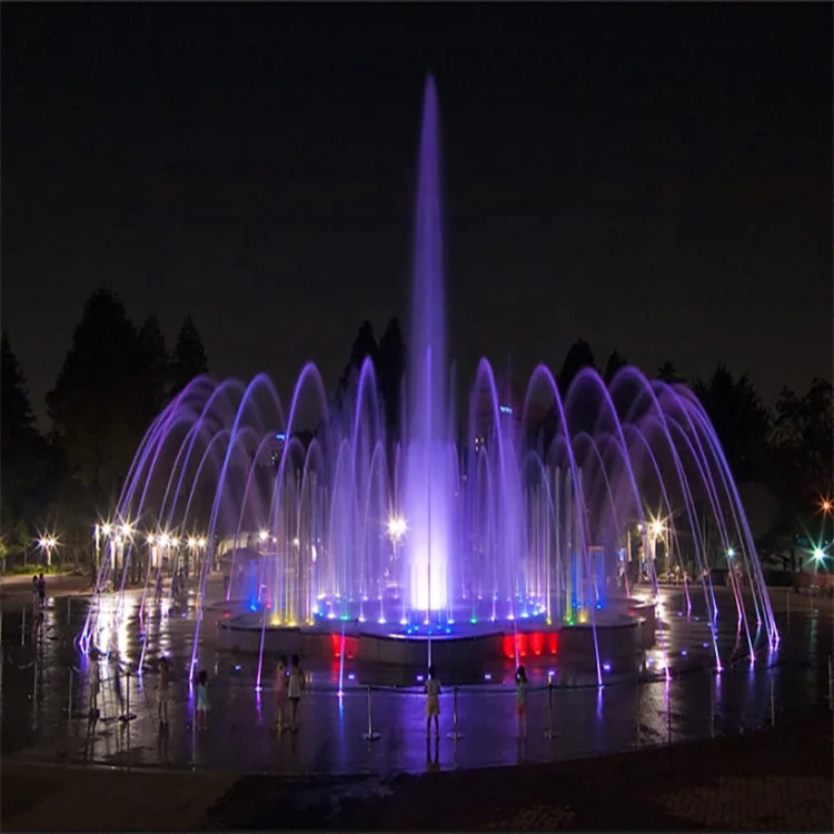 Музыкальный фонтан с подсветкой, диаметр 4-5 м