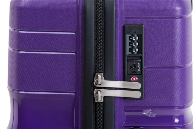 Neutral Design Custom logo pp Zipper Luggage Hard Shell Waterproof Travel Trolley case 20 24 28 Inches Recycled Suitcase Sets