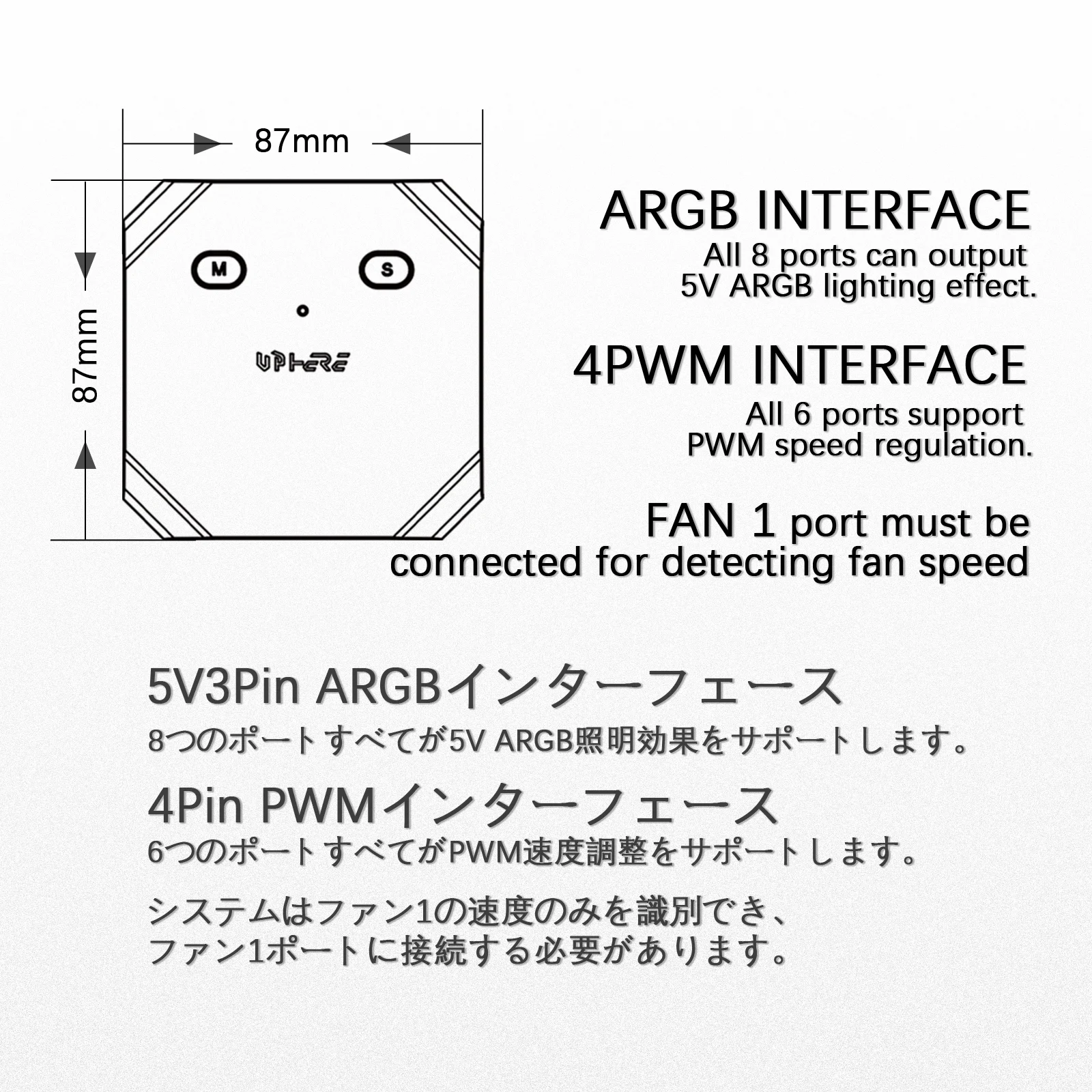 ARGB PWM Fan Hub for PC Case Fan, 8 PWM Ports+8 ARGB Ports, 12V RGB/ 5 –  EZDIY-FAB