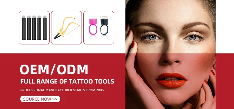 Pink 18U Sterilized Microblading Tattoo Pen with 0.16mm Stainless Steel Needle for Permanent Makeup