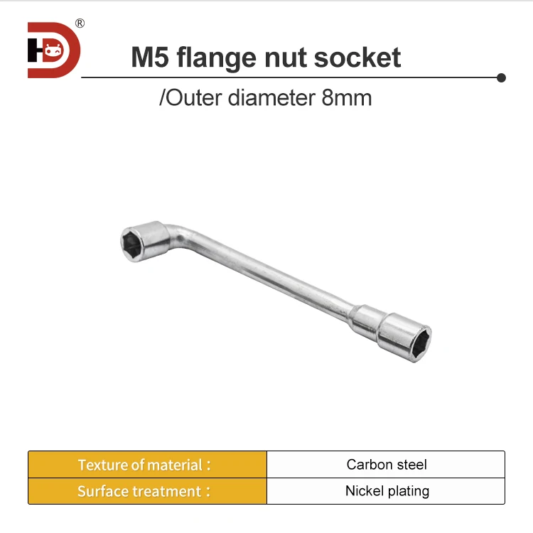 Flange Nut Socket Inner Hexagonal Elbow Socket Bolt Wrench M5 M6 M8 8/10/13mm Special Wrench manufacture