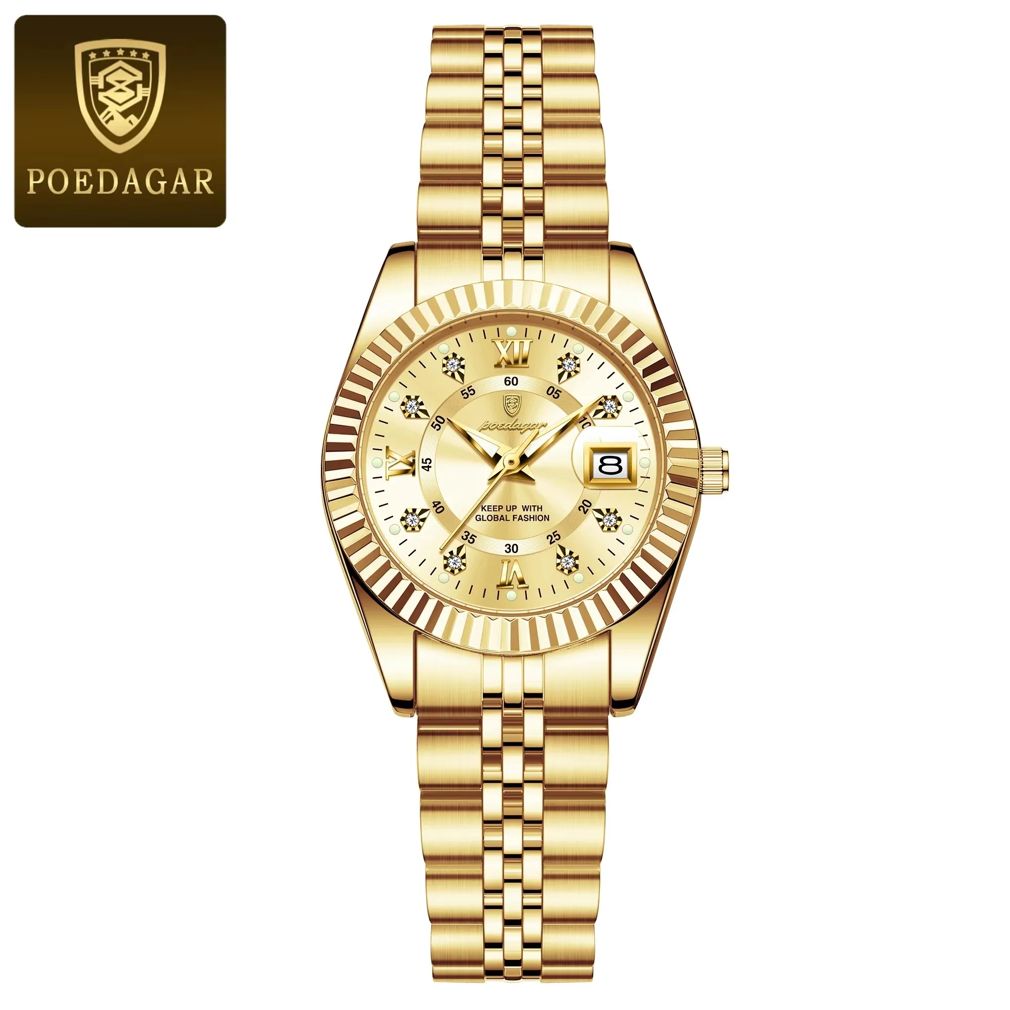 POEDAGAR 780 Elegant Women's Watch Waterproof Night Light Date Exquisite Woman's Watch S aperçu 12