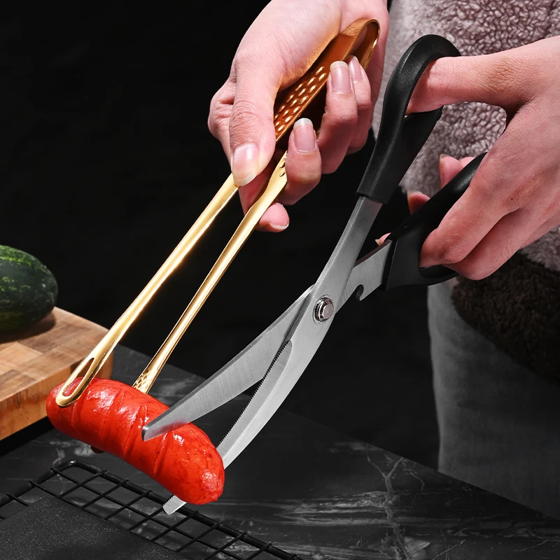 Многофункциональные корейские кухонные ножницы и щипцы для барбекю набор резки пищи открывалка бутылок стейк резка