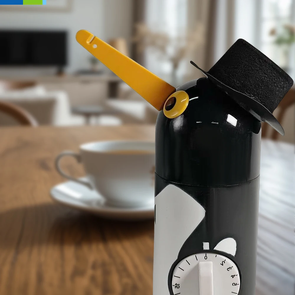 Standard 60min Analog Penguin Shape Tea Timer Modern Classic Industrial Design for Cooking Restaurant Use Mechanical Timer
