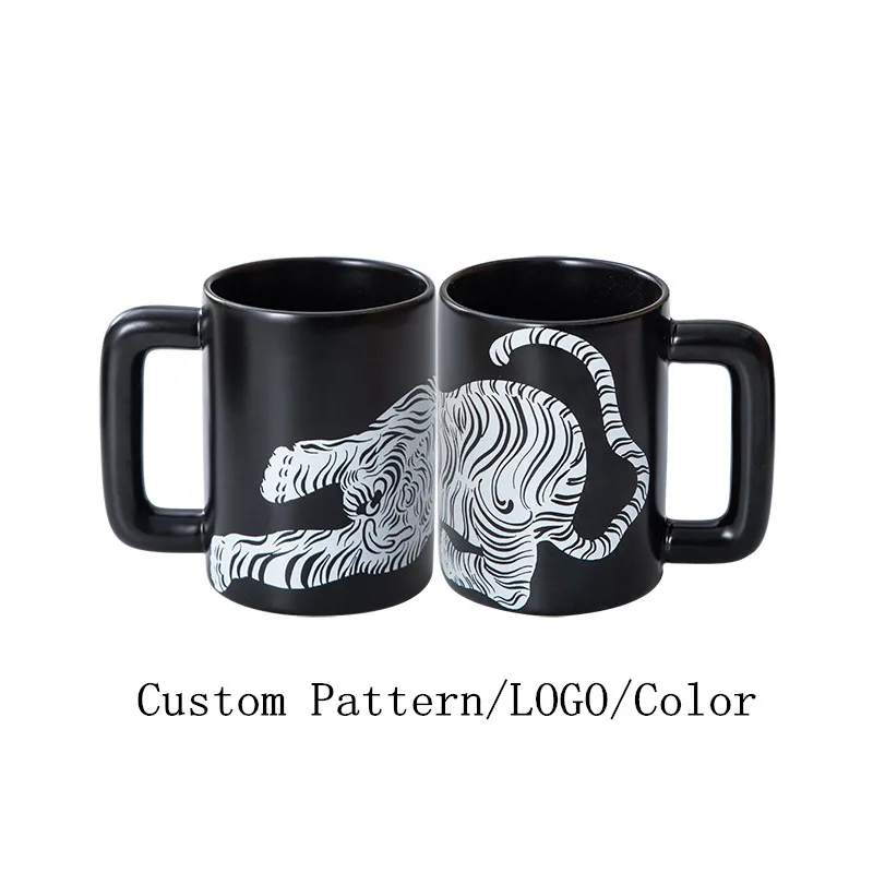 FENN Large capacity 400ml nordic style matte color glazed ceramic coffee mug present wholesale ceramic mugs custom