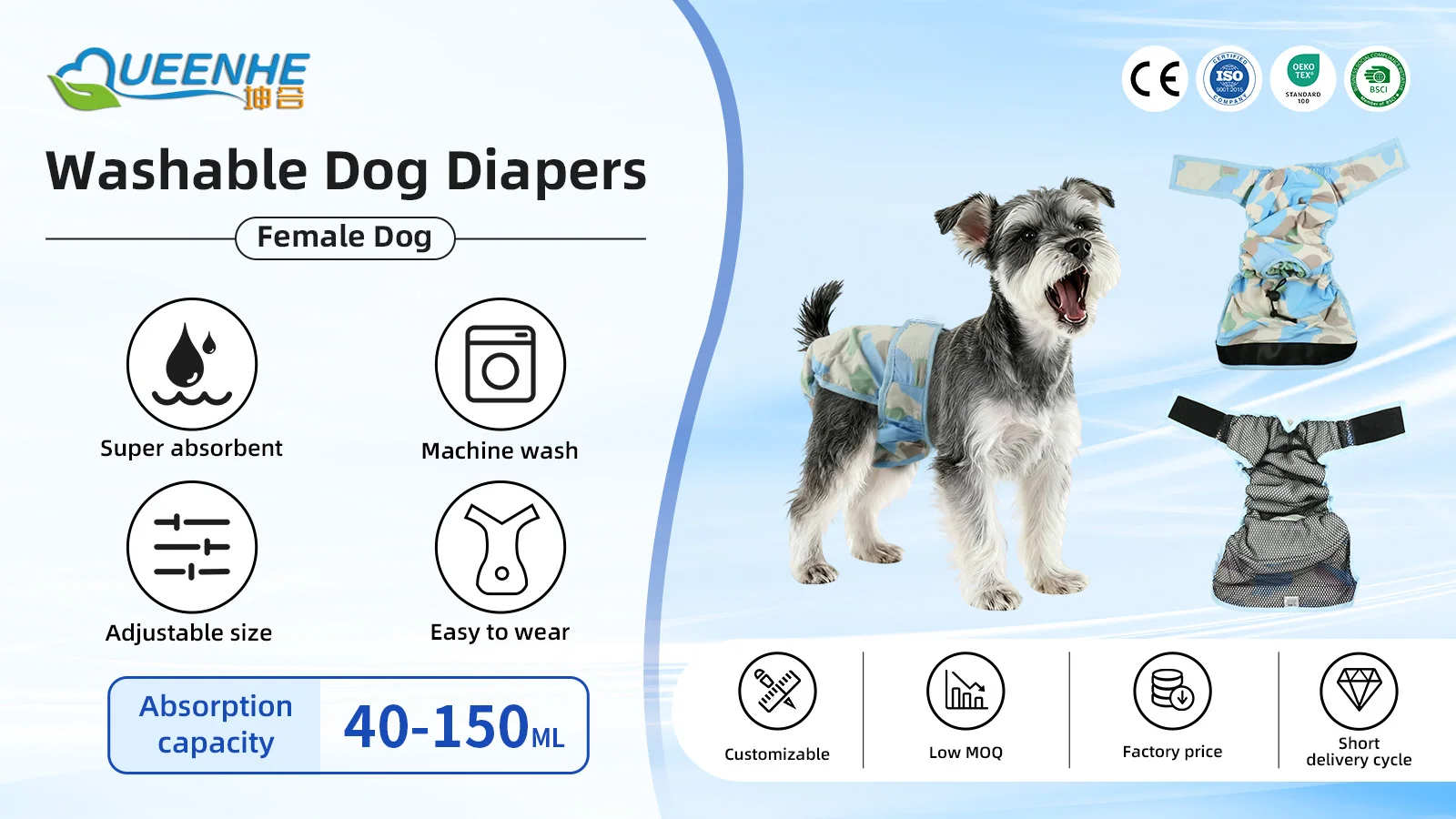Wholesale Waterproof Printed Cloth Reusable Washable Heavy Absorbency  - product detail 1