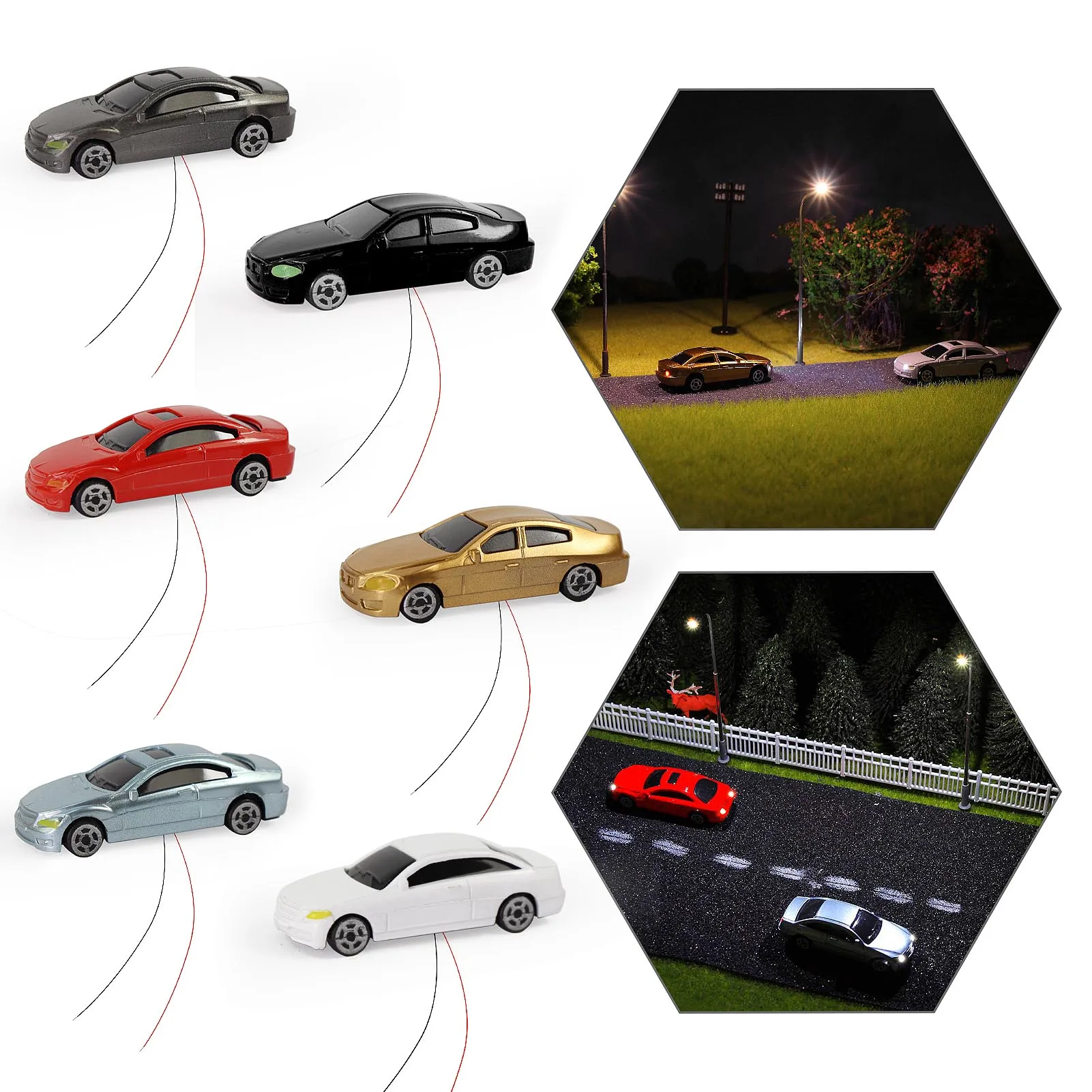 EC100 Model Train 1:87 1:100 1:150 Model Cars HO/TT /N Scale Railway Modeling Inside Light Model Car