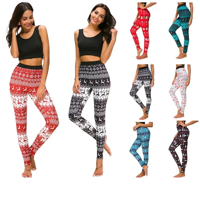 christmas stretch pants