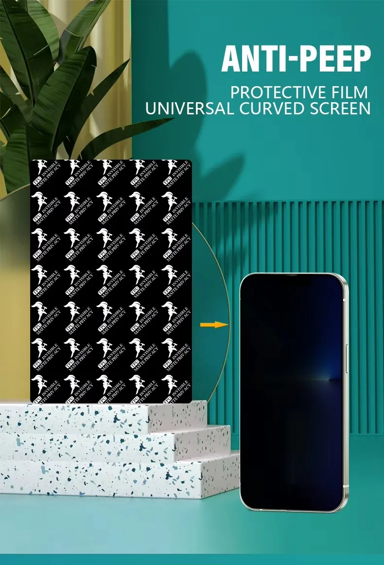 Free Sample 120*180mm Anti Scratch Anti Glare ultra Thin TPU Hydrogel Mobile Phone Privacy Screen Protector Film for samsung S9 details