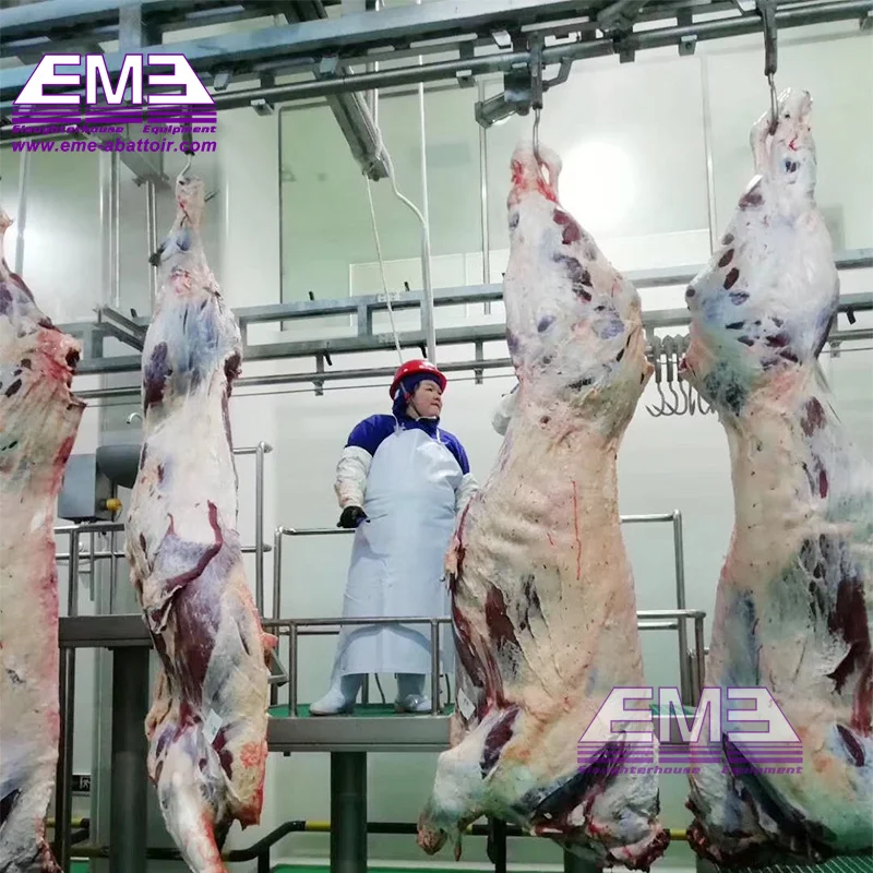 Butchery EquipmentCattle Carcass Hydraulic Transfer Hoist Bull Abattoir Bovine Machine Halal