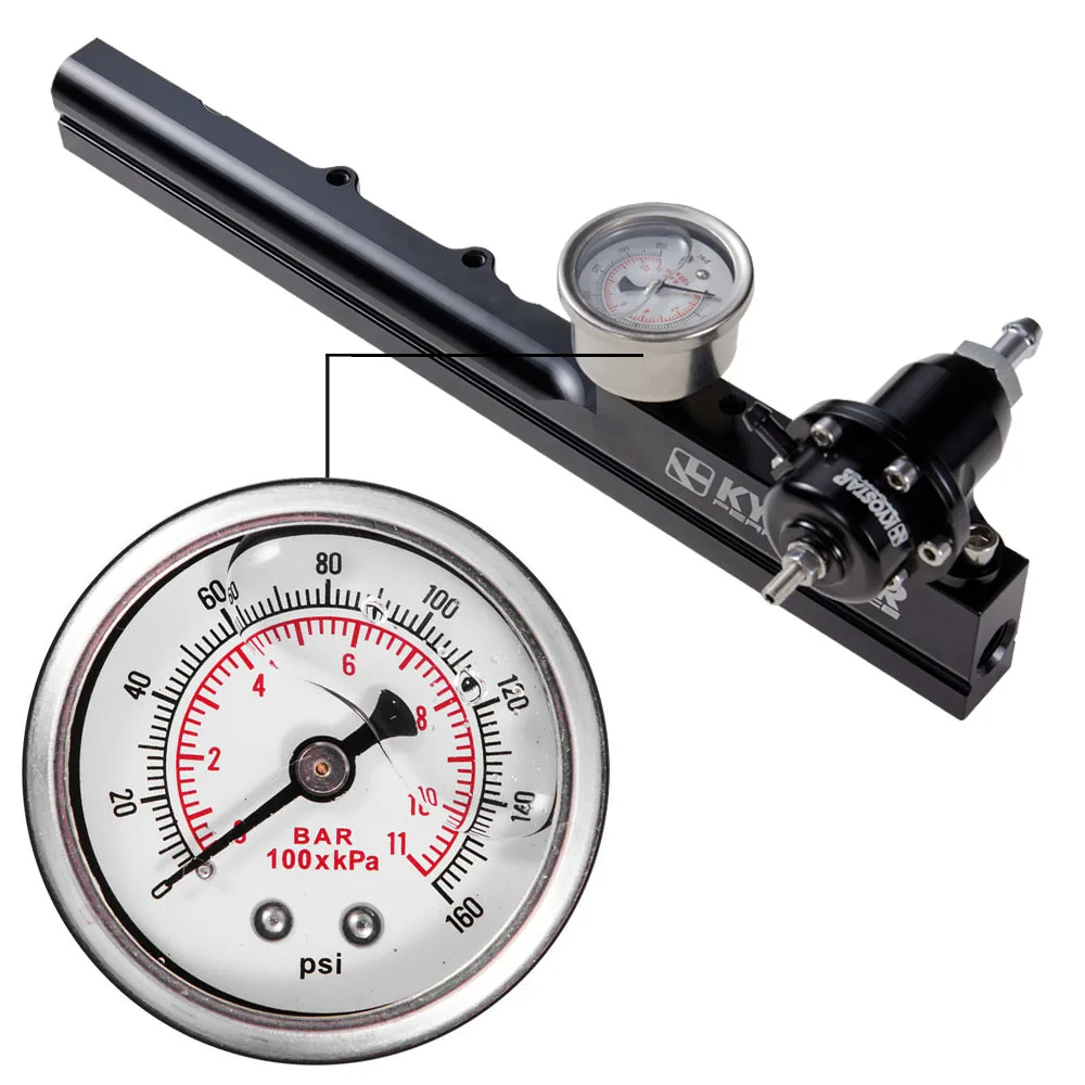 Fuel Pressure Regulator Gauge Rail Line B16 B18 B20 Si Ls Gsr Fit For