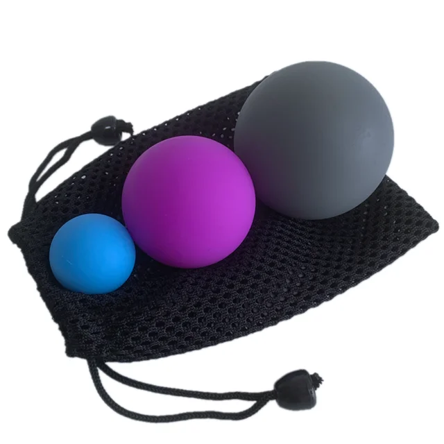 Custom Deep Tissue Mini Neck Foot Hand Wall Rolling Silicone lacrosse Massage Ball Set