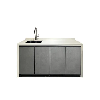 New Design Modern Cabinet Washbasin Sink Garden Series Courtyard Sink Cabinet With Faucet Outdoor Sink