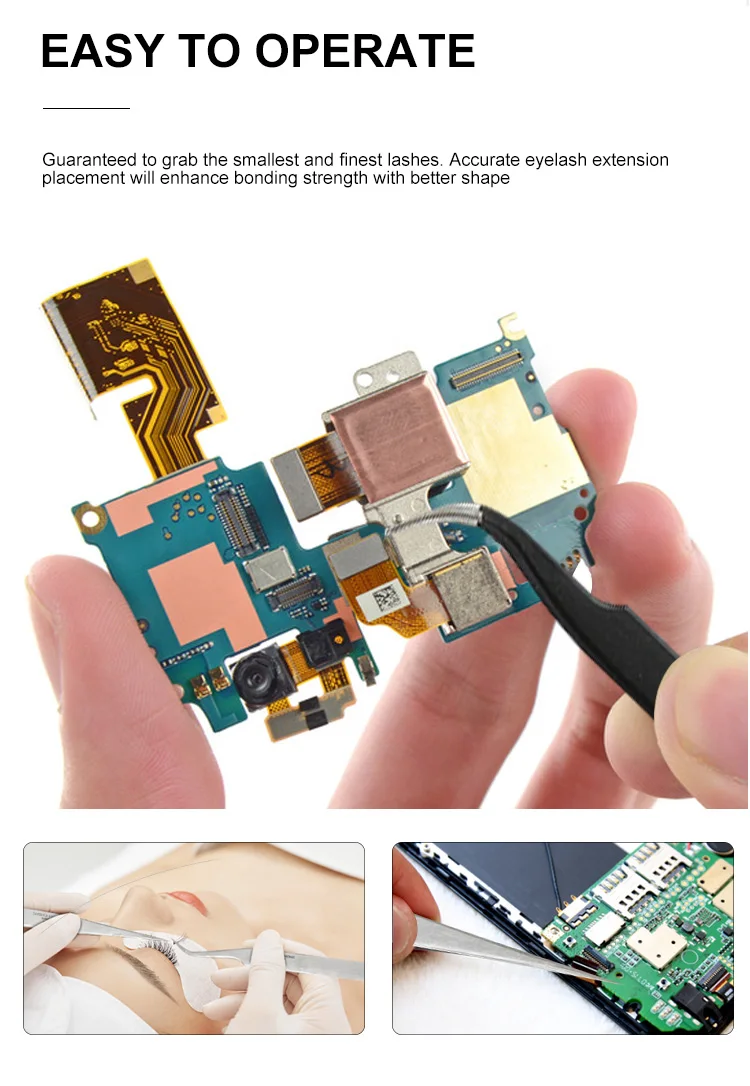 Ceramic Tipped Tweezers Esd Stainless Steel Tweezers Available In