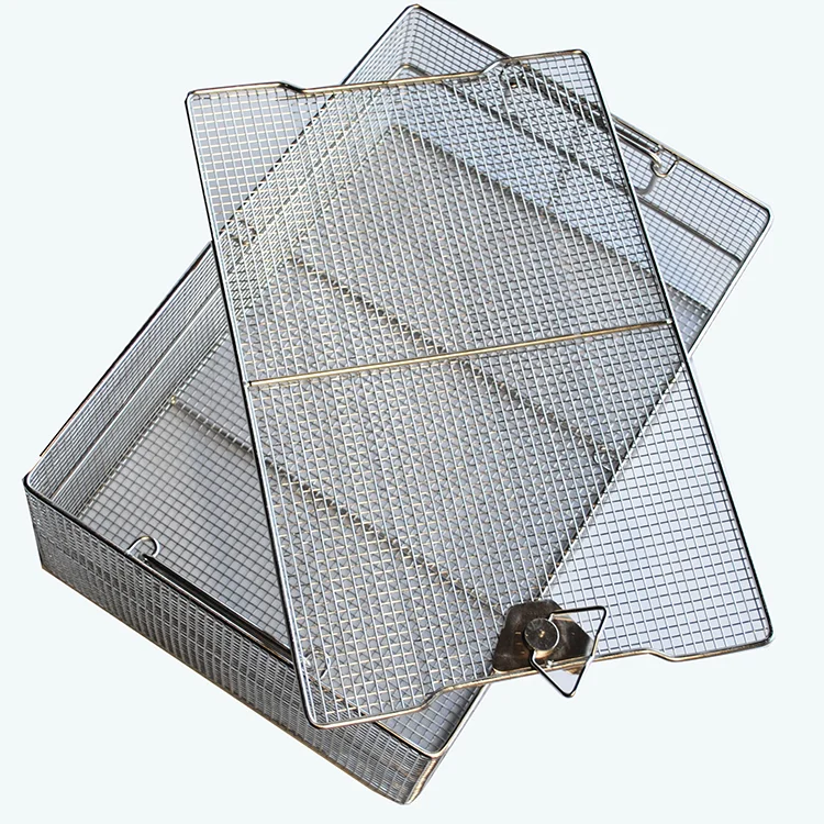 304 Stainless Steel Wire Mesh Baskets for Laboratory Sterilizer