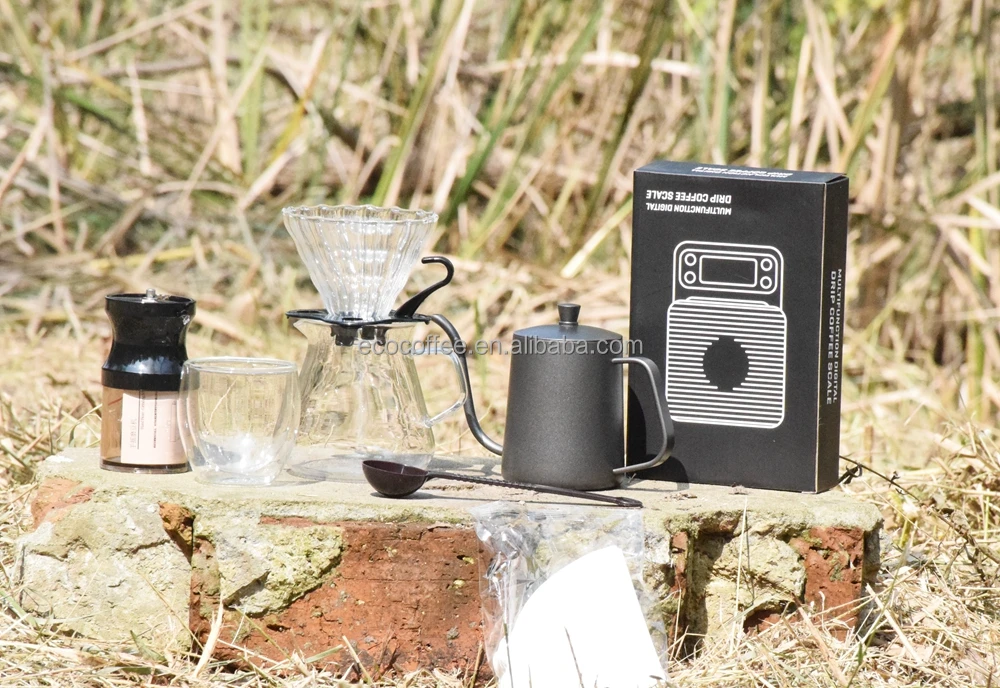 Ecocoffee Coffee Maker Set Drip Coffee Set Coffee Grinder Scale With