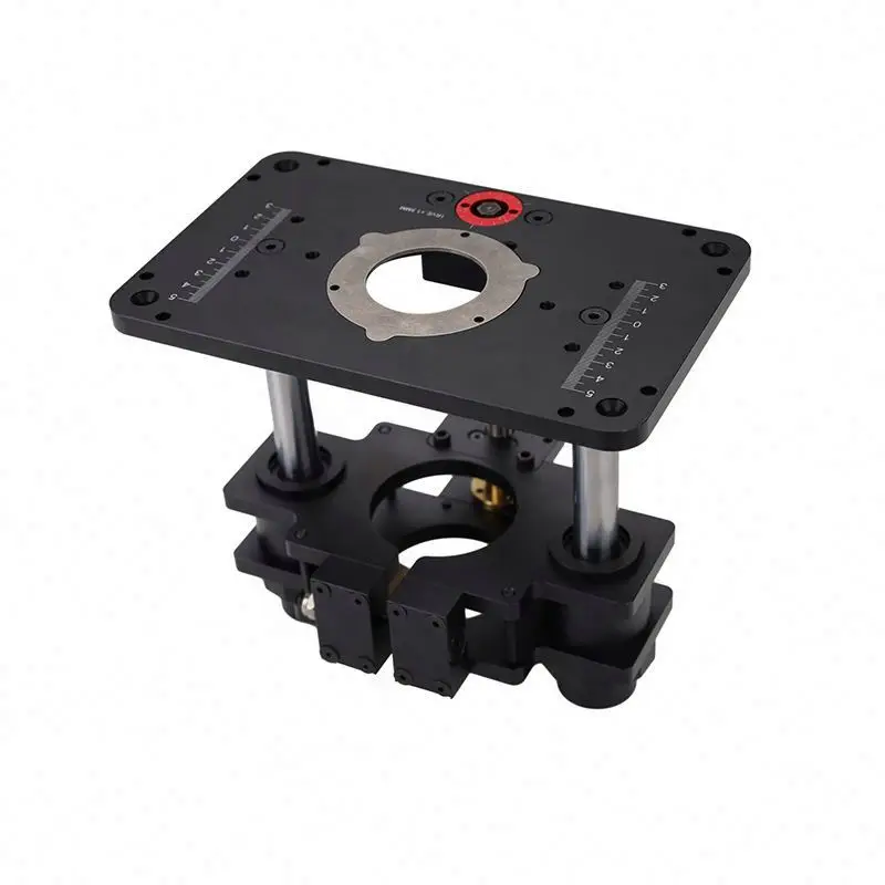 TEBAK W-34 Precision Woodworking Tool Router Lift Workbench Trimmer 65mm 69mm Wood Router Table Set up Lift with Plate