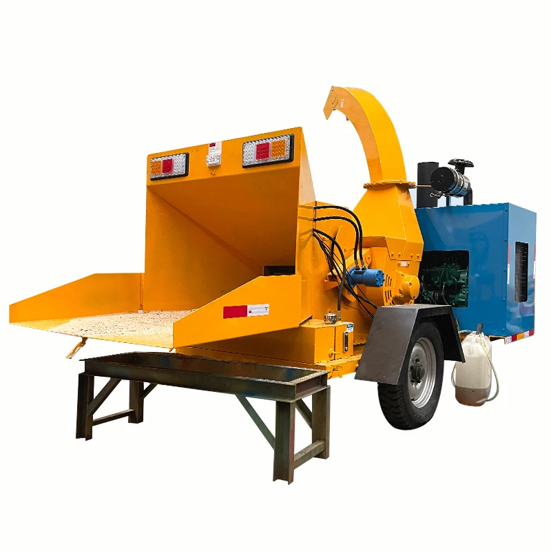 High Quality Garden Wood Tree Branch Crusher Diesel Wood Chipper Log Chipper Shredder Large Mobile Wood Chipper Machine