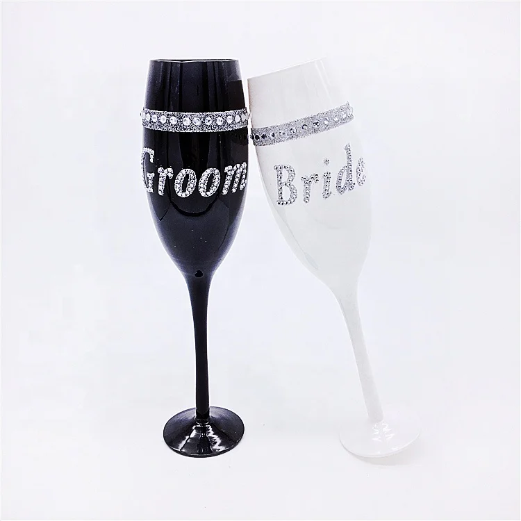 Wedding Champagne Glass Gift Set Creative Diamond Glass Goblets