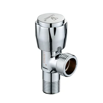 LEOMIX  Bathroom  3/4"184g   Brass  Body with  Plastic Handle  with  Full Brass Cartridge  Angle Valve