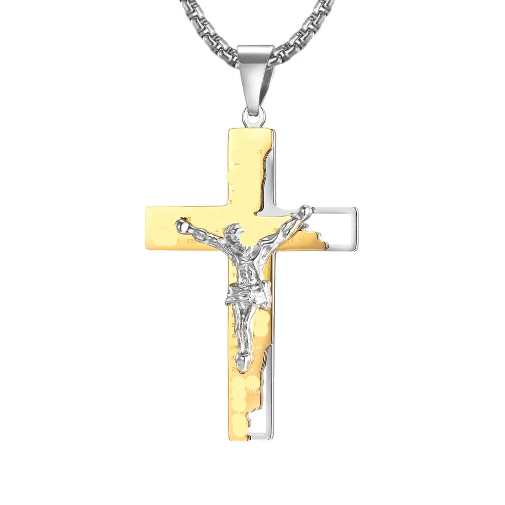 gold cross for man