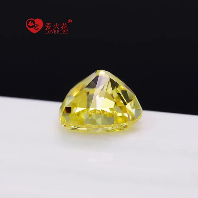 EQ Quality 4K Crushed Ice Radiant Cut Loose Canary Yellow