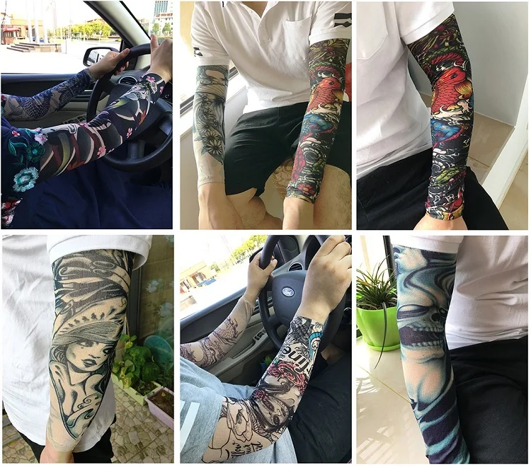 Full Arm Tattoo Stickers Yakuza - UV Protection, Breathable, Elastic ...
