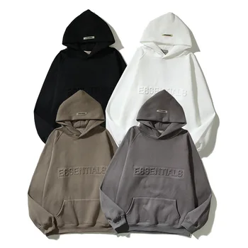 Embossed 3D Letter Hooded Sweatshirt Lightweight and Breathable High Street Hoodie Jacket Hoodies Men Sports